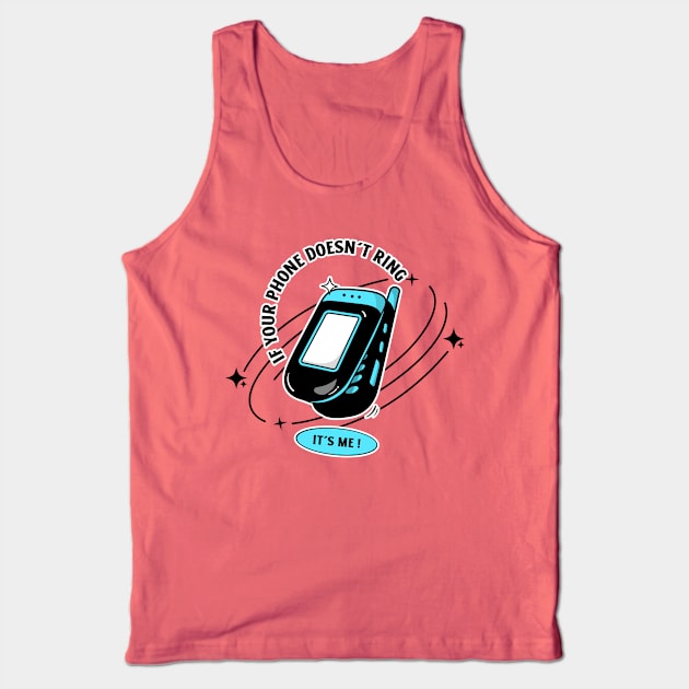 Mobile Phone Joke Tank Top by CBV